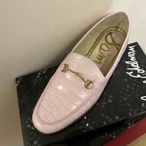 Sam Edelman Loraine Croc-Embossed Loafers PINK 7.5